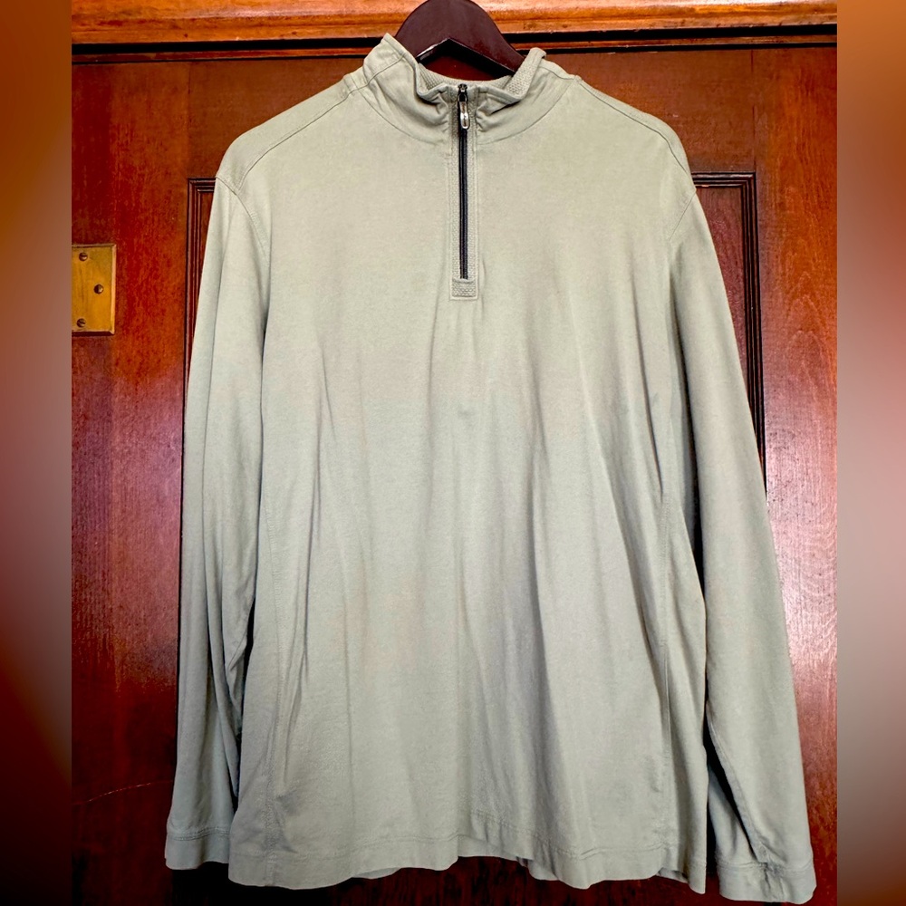 Men’s Sage Tommy Bahama Zip Up Pullover- L